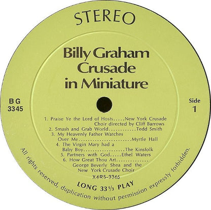 Various - Billy Graham - Crusade In Miniature