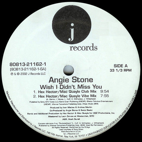 Angie Stone - Wish I Didn't Miss You (The Remixes)