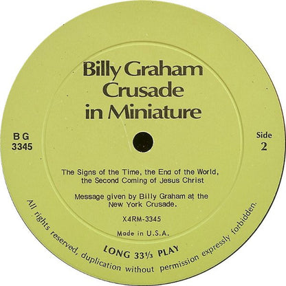 Various - Billy Graham - Crusade In Miniature