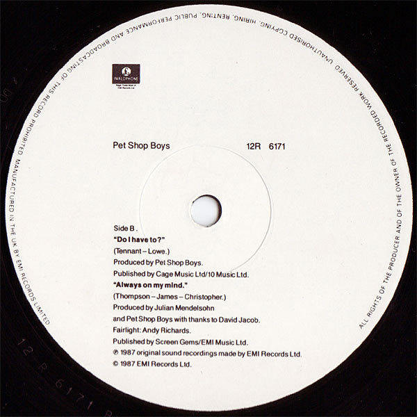 Pet Shop Boys - Always On My Mind