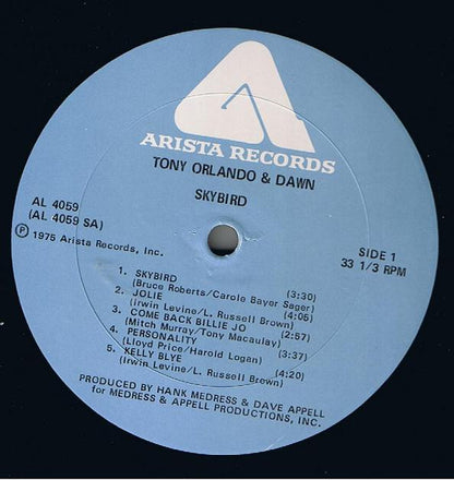 Tony Orlando & Dawn - Skybird