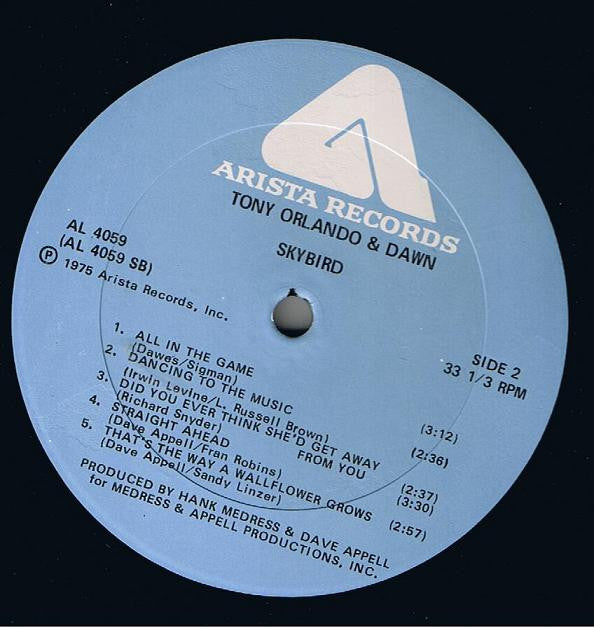 Tony Orlando & Dawn - Skybird
