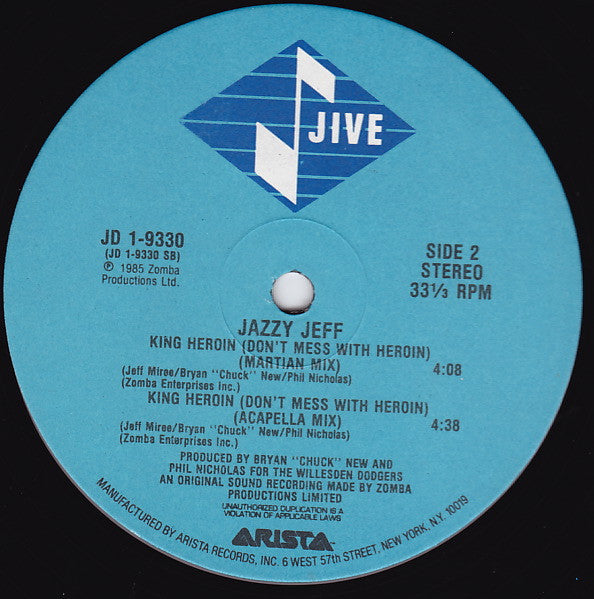 12": Jazzy Jeff - King Heroin (Don't Mess With Heroin)