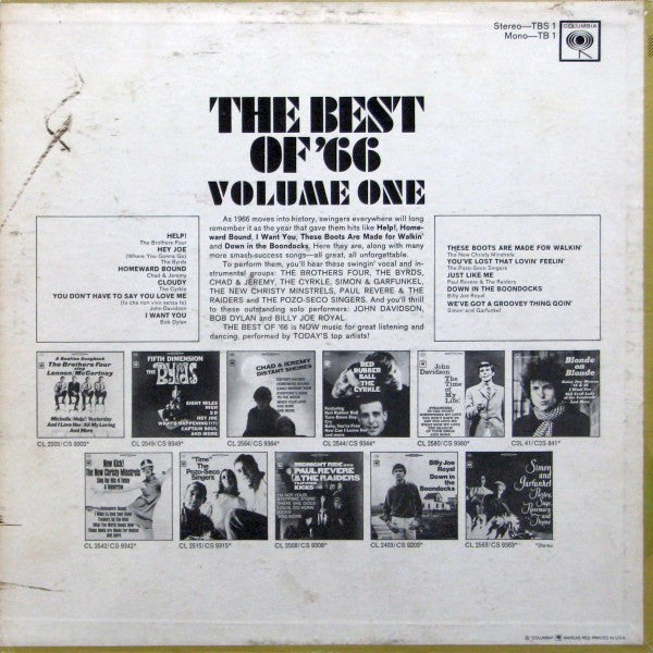 Various - The Best Of '66: Volume One