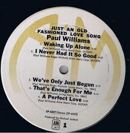 Paul Williams - Just An Old Fashioned Love Song