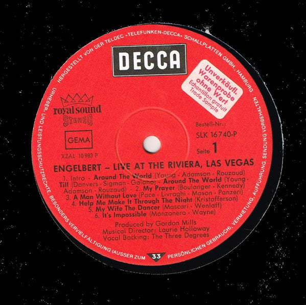 Engelbert Humperdinck - Live And S.R.O. At The Riviera Hotel, Las Vegas