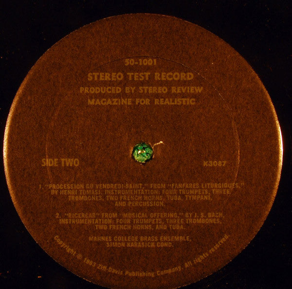 Realistic Stereo Test Record - secondary