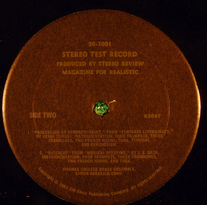 Realistic Stereo Test Record - secondary