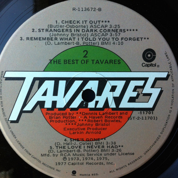 The Best Of Tavares - secondary