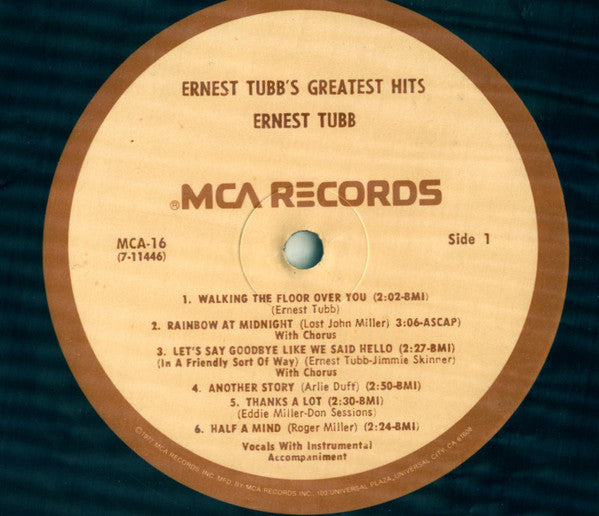 Ernest Tubb's Greatest Hits - secondary