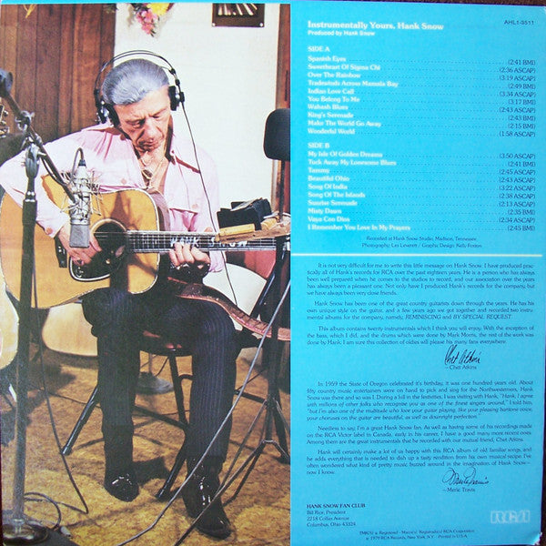 Instrumentally Yours, Hank Snow - secondary