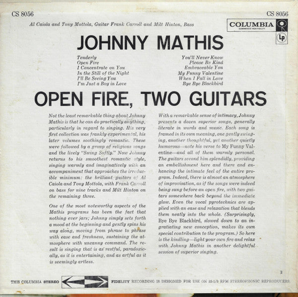 Johnny Mathis - Open Fire, Two Guitars