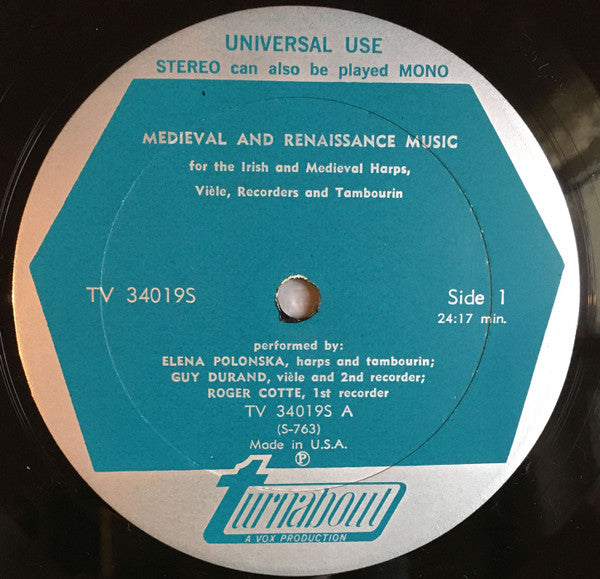 Medieval And Renaissance Music For The Irish And Medieval Harps, Vièle, Recorders And Tambourin - secondary