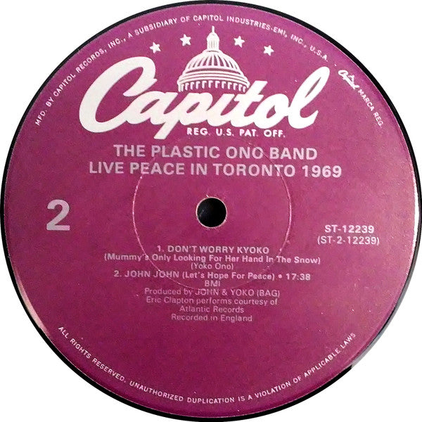 Live Peace In Toronto 1969 - secondary