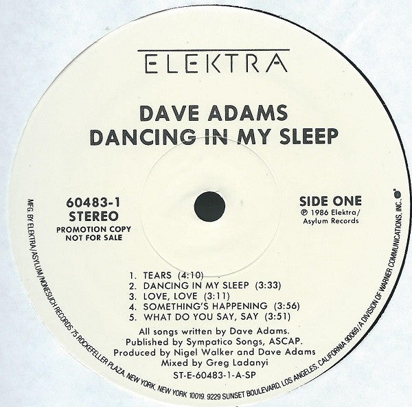 Dave Adams - Dancing In My Sleep