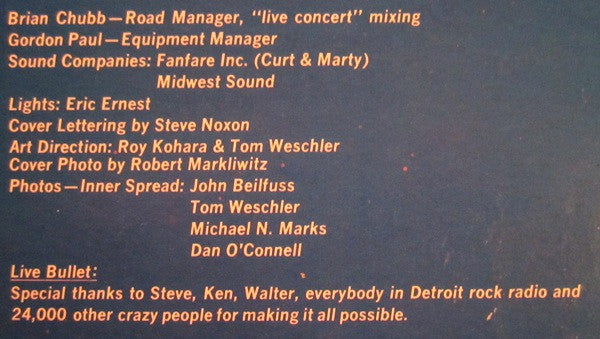 Bob Seger And The Silver Bullet Band - Live Bullet