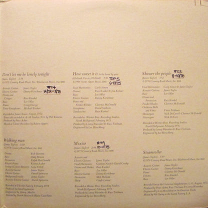 James Taylor's Greatest Hits - secondary