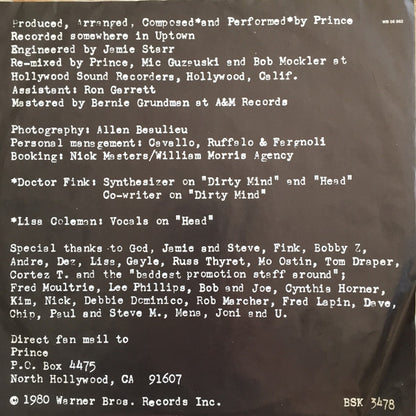 Prince - Dirty Mind