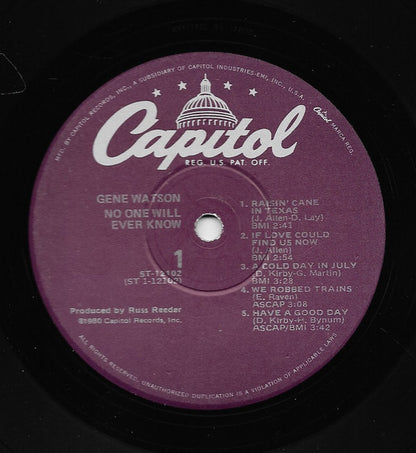 Gene Watson - No One Will Ever Know