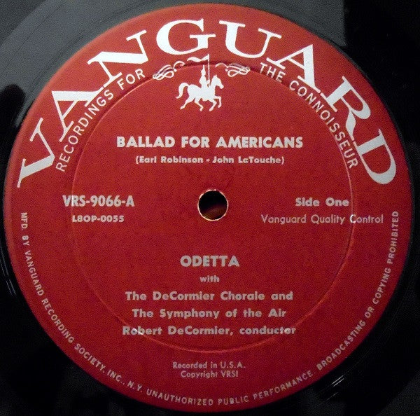 Odetta Sings The Ballad For Americans And Other American Ballads - secondary