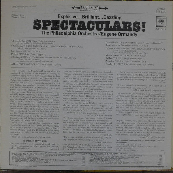 Eugene Ormandy, The Philadelphia Orchestra - Spectaculars!