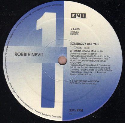 12" Single: Robbie Nevil - Somebody Like You