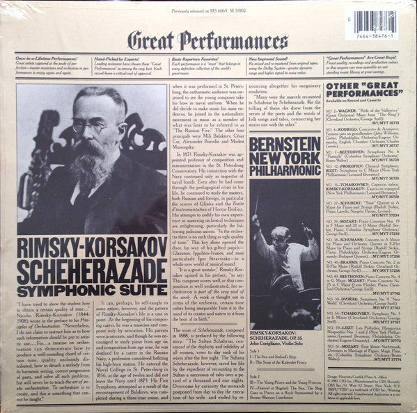Nikolai Rimsky-Korsakov, Leonard Bernstein, New York Philharmonic - Scheherazade: Symphonic Suite