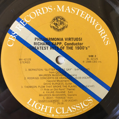 Philharmonia Virtuosi, Richard Kapp - Greatest Hits Of The 1900's