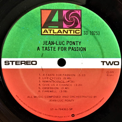 Jean-Luc Ponty - A Taste For Passion