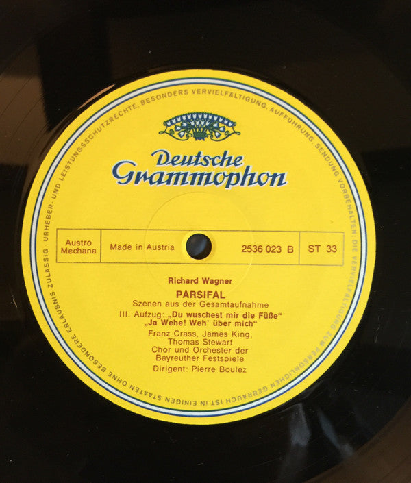Richard Wagner, Gwyneth Jones, Franz Crass, James King, Donald McIntyre, Karl Ridderbusch, Thomas Stewart, Chor der Bayreuther Festspiele, Orchester der Bayreuther Festspiele, Pierre Boulez - Szenen Aus Parsifal - Bayreuth 70