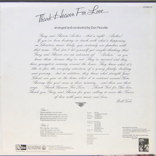 Thank Heaven For Love - secondary