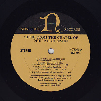 Various - Music From The Chapel Of Philip II Of Spain