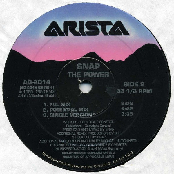 12" Single: Snap! - The Power