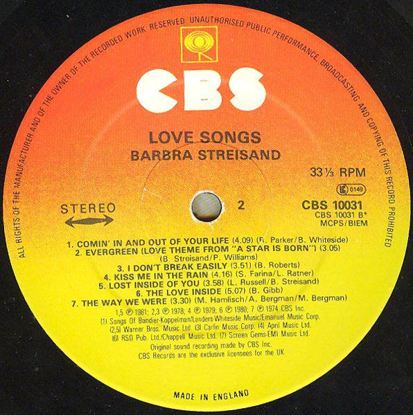 Love Songs - secondary