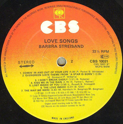 Love Songs - secondary