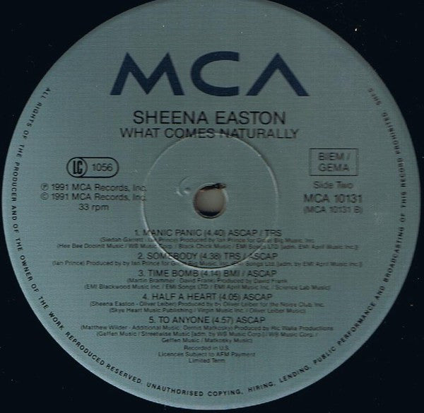 Sheena Easton - What Comes Naturally