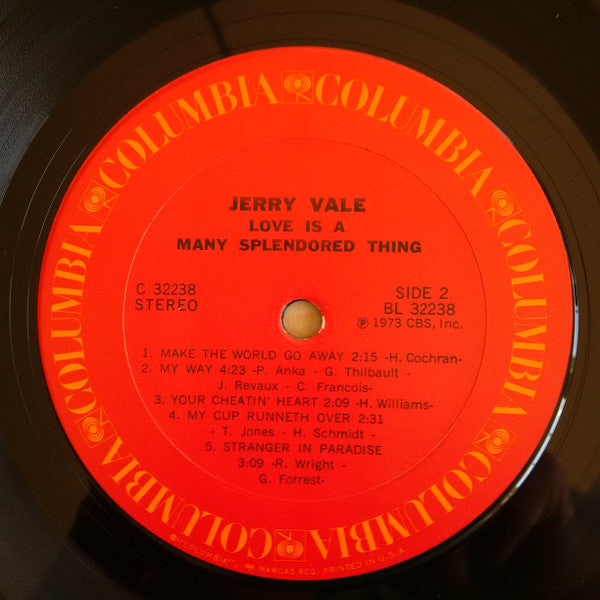 Jerry Vale - Love Is A Many-Splendored Thing