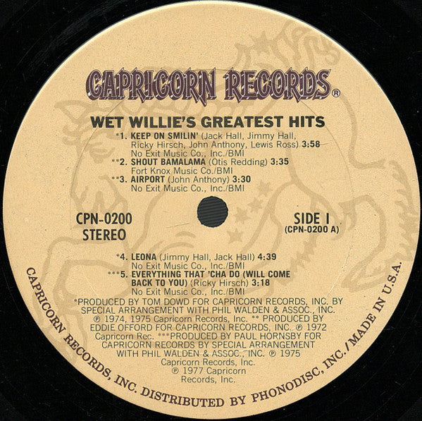 Wet Willie Greatest Hits - secondary