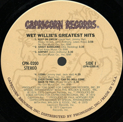 Wet Willie Greatest Hits - secondary