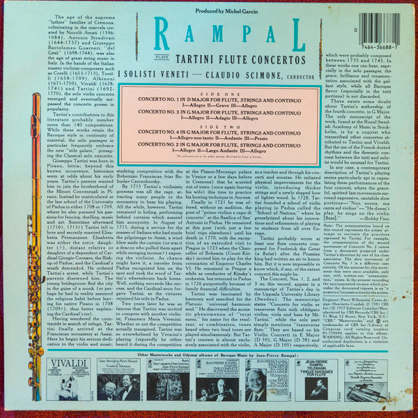 Jean-Pierre Rampal - Tartini Flute Concertos