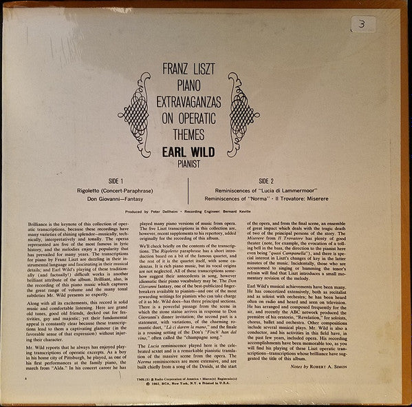 Franz Liszt, Earl Wild - Piano Extravaganzas On Operatic Themes