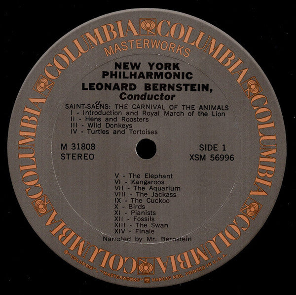 Camille Saint-Saëns, Benjamin Britten, Leonard Bernstein, New York Philharmonic - The Carnival Of The Animals / The Young Person's Guide To The Orchestra