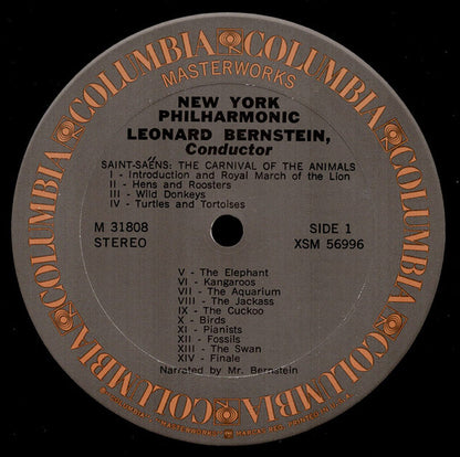 Camille Saint-Saëns, Benjamin Britten, Leonard Bernstein, New York Philharmonic - The Carnival Of The Animals / The Young Person's Guide To The Orchestra