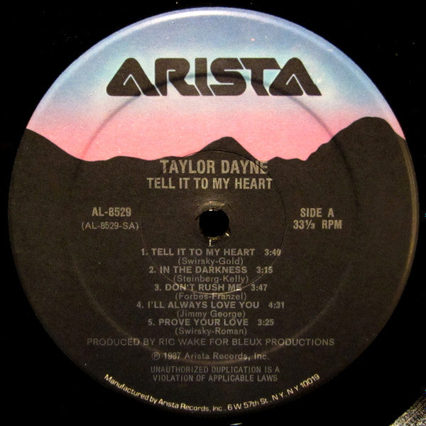 Tell It To My Heart - secondary