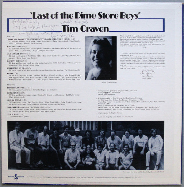 Tim Craven - Last Of The Dime Store Boys