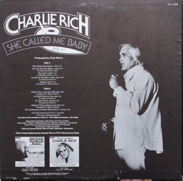 Charlie Rich - She Called Me Baby