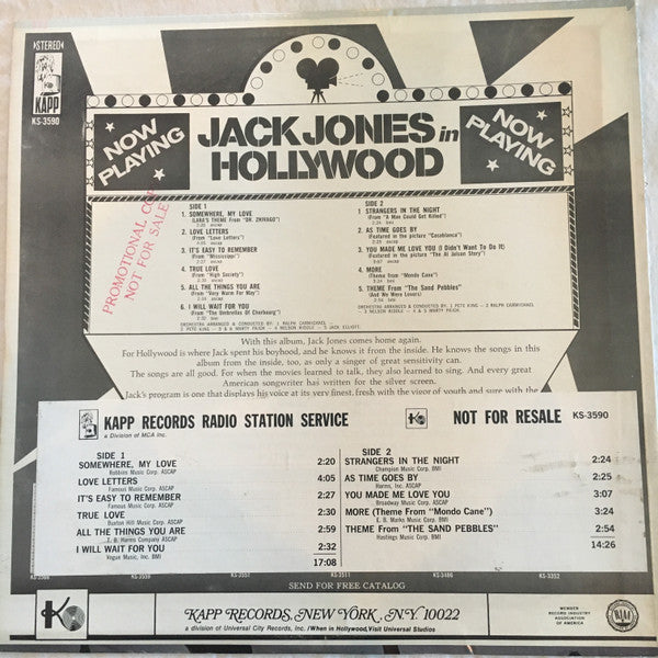 Jack Jones - Jack Jones In Hollywood