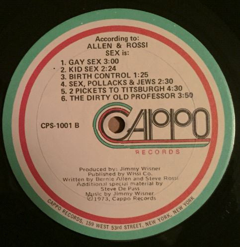 Bernie Allen, Steve Rossi - According to Allen & Rossi Sex Is: