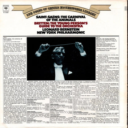 Camille Saint-Saëns, Benjamin Britten, Leonard Bernstein, New York Philharmonic - The Carnival Of The Animals / The Young Person's Guide To The Orchestra