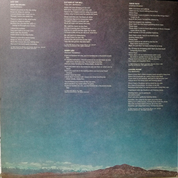 Iain Matthews - Valley Hi